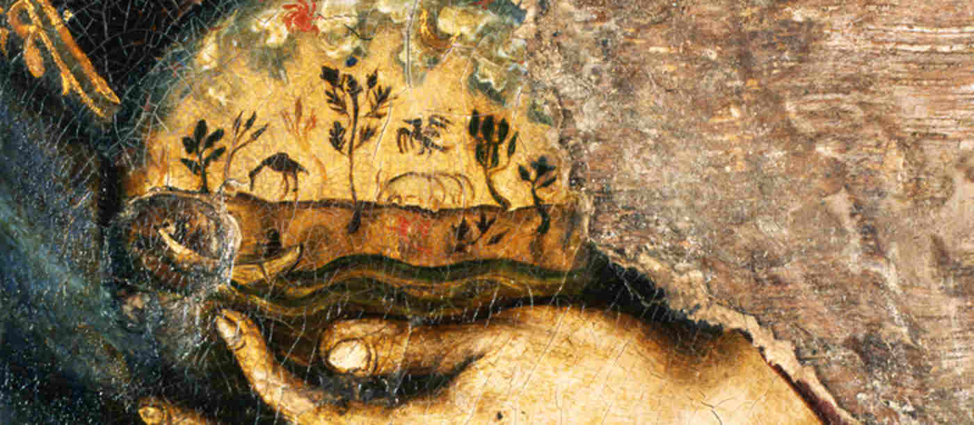 Retable globe & hand