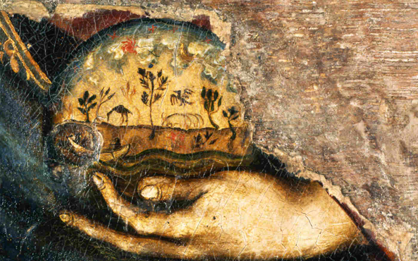 Retable globe & hand